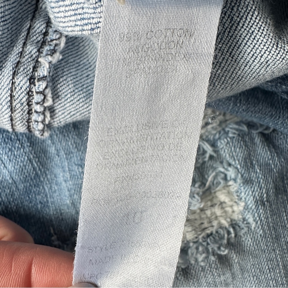 Democracy Artisan Crafted Patchwork Distressed Je… - image 8